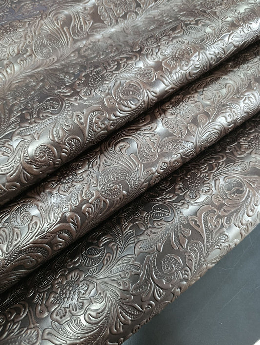 Çiçek Desen - Kahverengi